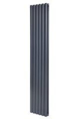 Вертикальний дизайнерський радіатор опалення ARTTIDESIGN Rimini II 6/1800/354/50 сірий матовийовий