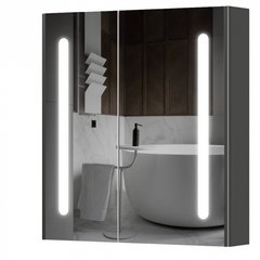 Зеркальный шкаф Aquarius Silver с LED подсветкой 70 (Графит) (70930220)