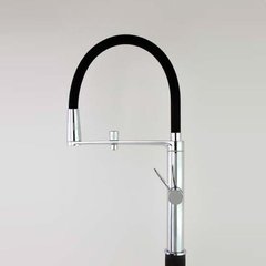 Змішувач для кухні Ramon Soler Kitchen Pure Water з високим гнучким виливом та системою фільтрації води Osmosis, чорний матовий (898801MCNM38E306085)