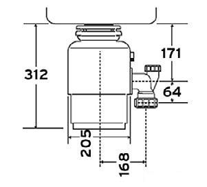 Подрібнювач харчових відходів In Sink Erator Evolution 100 потужністю 0,75 к. с.
