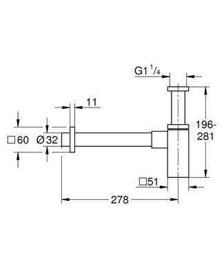 Сифон для раковины GROHE 1 1/4" (40564000)