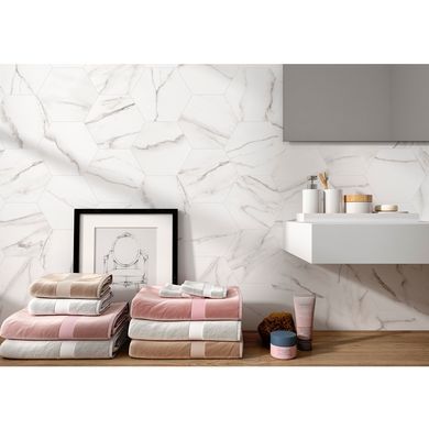 Керамогранит ALMERA CERAMICA (SPAIN) CALACATTA WHITE HEX