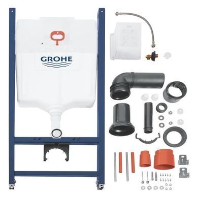 Комплект 4в1: Інсталяція для унітазу GROHE RAPID SL EVEN + підвісний унітаз KRONER EIFEL / сидіння SLIM DUROPLAST SOFT-CLOSE QUICK RELEASE (3884966KE493436)