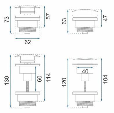 Раковина REA SOFIA 27х34 / белая + смеситель LUNGO / черный + донный клапан CLIK-CLAK (REA-U0623+REA-B4103+REA-A5216/A5218)