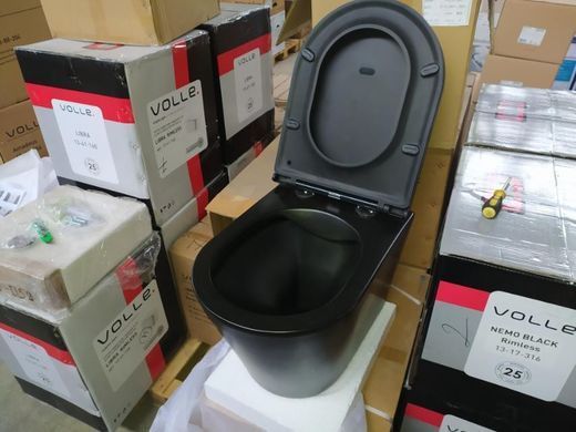 Комплект 3в1: Інсталяція GROHE RAPID SL + підвісний унітаз VOLLE NEMO BLACK RIMLESS / чорний / матовий / сидіння SLIM SLOW-CLOSING (38772001+13-17-316 BLACK)