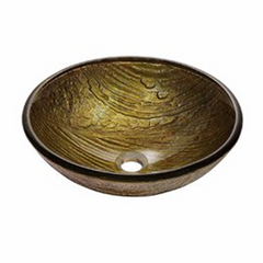 Раковина стеклянная Kraus Terra (GV-395-19mm), Хром; матовый хром; темный шоколад; античная бронза; золото