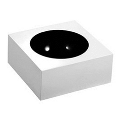 Раковина кам'яна 40 см Marmorin Rea, с черной чашей (202 040 020 xx x), Білий