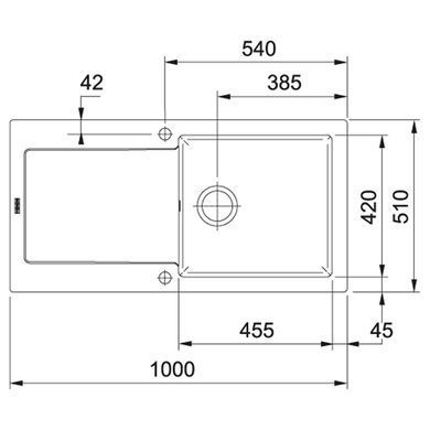 Кухонная мойка FRANKE MARIS MRK 611-100 / оникс (124.0335.698)