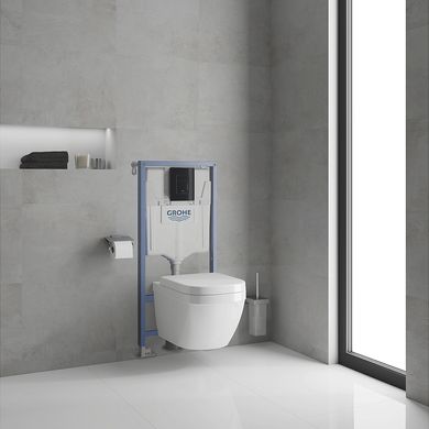 Система інсталяції для унітазу Grohe Rapid SL 3in1 WC, чорний глянцевий (39940000)