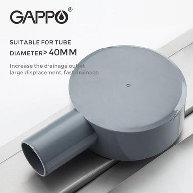 Душовий трап під плитку GAPPO G83007-4, 70х300 мм, нержавіюча сталь (1043329)