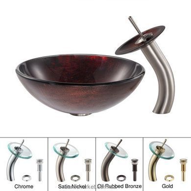 Раковина стеклянная KRAUS MULTI-COLOR SATURN 41.9х41.9 (GV-682-12MM)