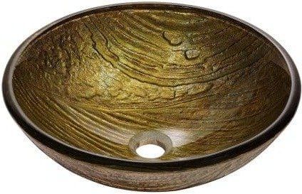 Раковина стеклянная KRAUS NATURE TERRA 43.2х43.2 (GV-395-19MM)