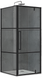Душова кабіна DUSEL DL198BP + DL196BP 1000X1000X1900 / BLACK MATT PAINT (DUSEL-141), Прозоре скло