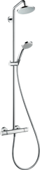 Душевая система HANSGROHE Croma 160 Showerpipe с термостатом, верхним и ручным душем, хром 27135000