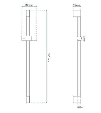 Душова стійка REA 01 / хром (REA-P5982)