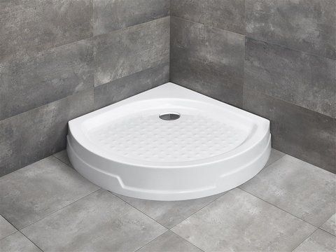 Душевой поддон RADAWAY RODOS B COMPACT акриловый, полукруглый 900X900 мм H165 белый 4D99155-03, 90x90
