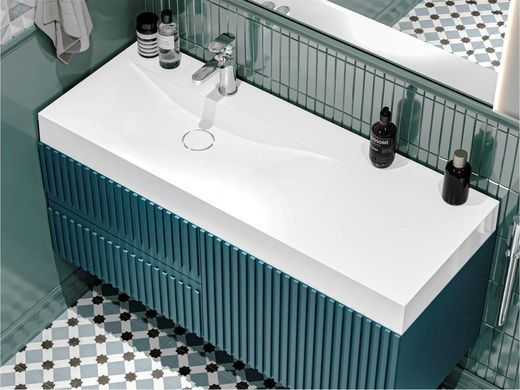 Раковина зі штучного каменю MIRAGGIO VIOLA L 120х46 / біла (0002660)