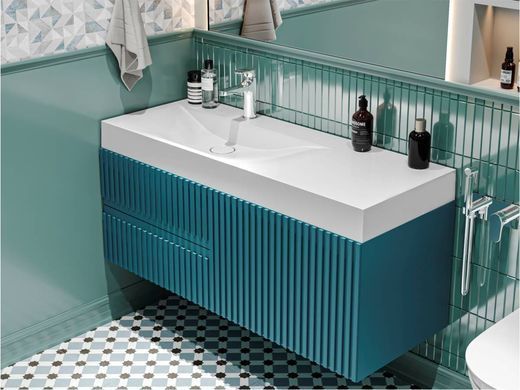Раковина зі штучного каменю MIRAGGIO VIOLA L 120х46 / біла (0002660)