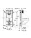 Комплект 5в1: Инсталляция для унитаза GROHE RAPID SL + GROHE FRESH + клавиша смыва GROHE SKATE COSMOPOLITAN (38827000)