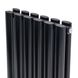 Вертикальный дизайнерский радиатор отопления ARTTIDESIGN Rimini II 6/1800/354 черный матовый