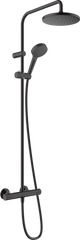 Hansgrohe Душевая система Vernis Blend Showerpipe 200 1jet EcoSmart с термостатом Matt Black (26089670)