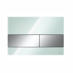 Панель смыва для унитаза TECEsquare, стекло зеленое, кнопки хром глянцевый (9240805)