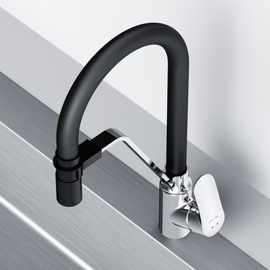 Змішувач для кухні AM.PM LIKE / чорний / з каналом для питної води (F8007802)