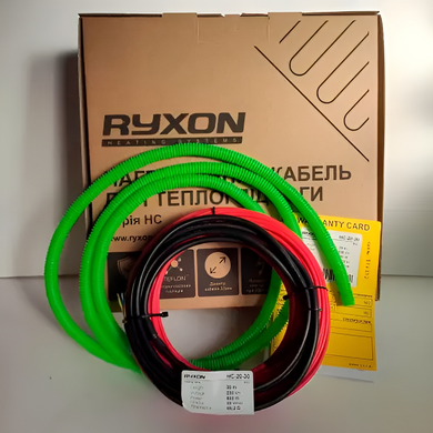 Нагревательный двухжильный кабель RYXON 20 HC - 80м / 8 - 10м² / 1600Вт (523-15545)
