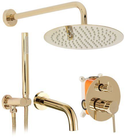 Душевая система REA LUNGO L.GOLD / золото + BOX (REA-P4125)