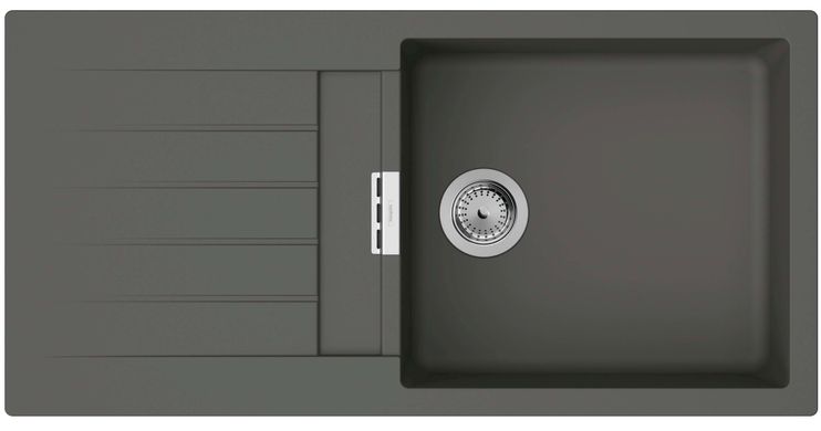 Мойка для кухни HANSGROHE S52 S520-F480 / сушилка слева / серый камень (43358290)