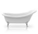 Ванна акрилова окрема BESCO OTYLIA 160x77 ретро + білі ніжки, white (NAVARA07758)