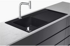 Кухонна мийка C51-F450-12 Сombi 1050x510 полиця ліворуч зі змішувачем Select. Chrome (43228000)