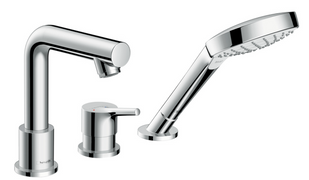 Смеситель для ванны Hansgrohe Talis S врезной на 3 отверстия, хром (72417000)