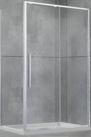 Душова кабіна DUSEL DSL191 + DSL195 1200X900X1900 / CHROME (DUSEL-312), Прозоре скло