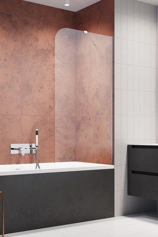 Шторка для ванны RADAWAY TORRENTA PNJ II 80х150 L / профиль хром / стекло прозрачное (QP95(left) chrome,clear)
