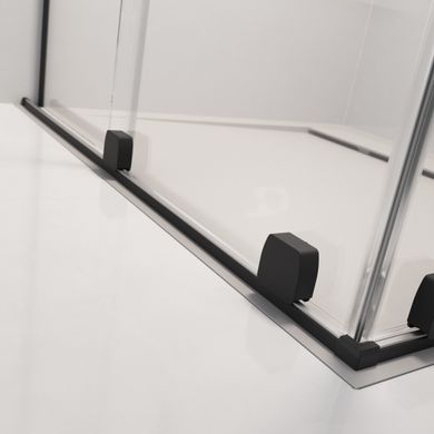 Шторка на ванну Furo Black PND II двері 638Lx1500 чорний/прозоре