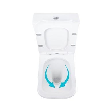 Напольный унитаз QTAP ARIES RIMLESS WHITE + сиденье SOFT CLOSE (QT03228302W)