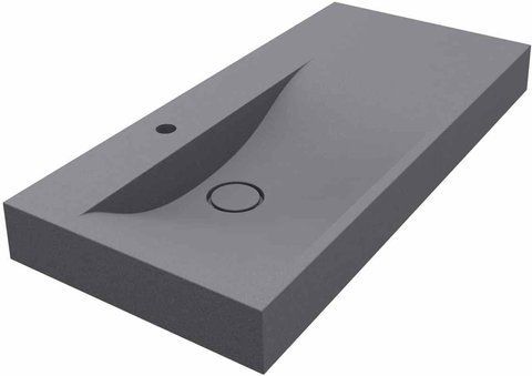 Раковина из искусственного камня MIRAGGIO VIOLA L 100х46 / серая (0002667)
