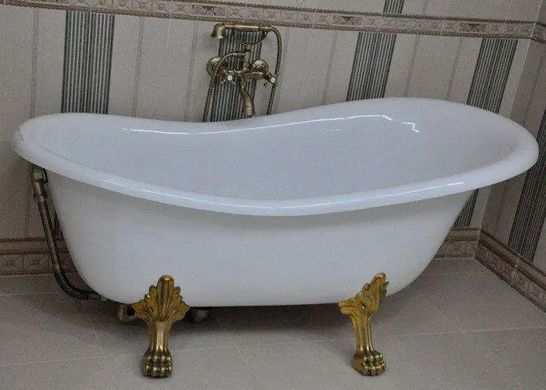 Ванна акрилова окремостояча BESCO OTYLIA 160х77 + ніжки бронза (00000011483)