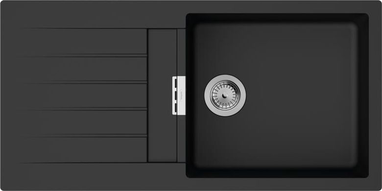 Мийка для кухні HANSGROHE S52 S520-F480 / сушилка зліва / чорний / графіт (43358170)