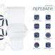 Напольный унитаз QTAP ARIES RIMLESS WHITE + сиденье SOFT CLOSE (QT03228302W)