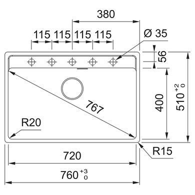 Кухонная мойка FRANKE MARIS MRG 610-72 TL / белая (114.0661.771)