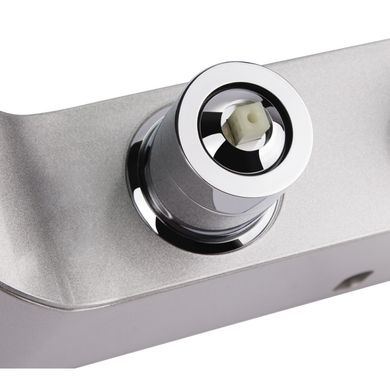 Душова система Q-Tap 1104 SIL со смесителем, верхним и ручным душем + Душовий шланг, хром/серый QT1104SIL