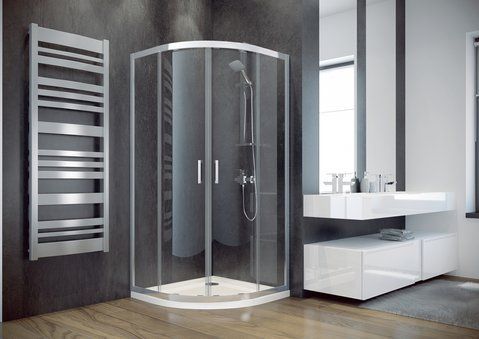 Душова кабіна BESCO MODERN 90х90х185 / профіль хром / скло прозоре (MP-90-185-C)