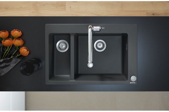 Кухонная мойка C51-F635-04 Сombi 770x510 180/450 Select со смесителем, chrome (43215000)