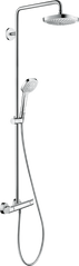 Hansgrohe Душевая система Croma Select E 180 2jet Showerpipe EcoSmart с термостатом: 9 л/мин, белый/хромированный (27257400)