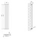 Вертикальный дизайнерский радиатор отопления ARTTIDESIGN Terni 4/1500 серый матовый