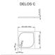 Душевой поддон RADAWAY Delos C акриловый, квадратный плоский 1000x1000 мм h55 белый SDC1010-01, 80x80