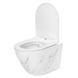 Підвісний унітаз REA CARLOS NATURE MARBLE / мармур + сидіння SLIM SOFT CLOSE (REA-C6606)