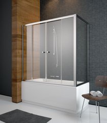 Шторка на ванну Vesta DWD 1500x1500 хром/прозоре